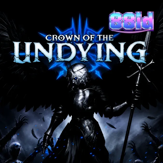 Tampilan visual slot Crown Of The Undying dengan tema fantasi gelap